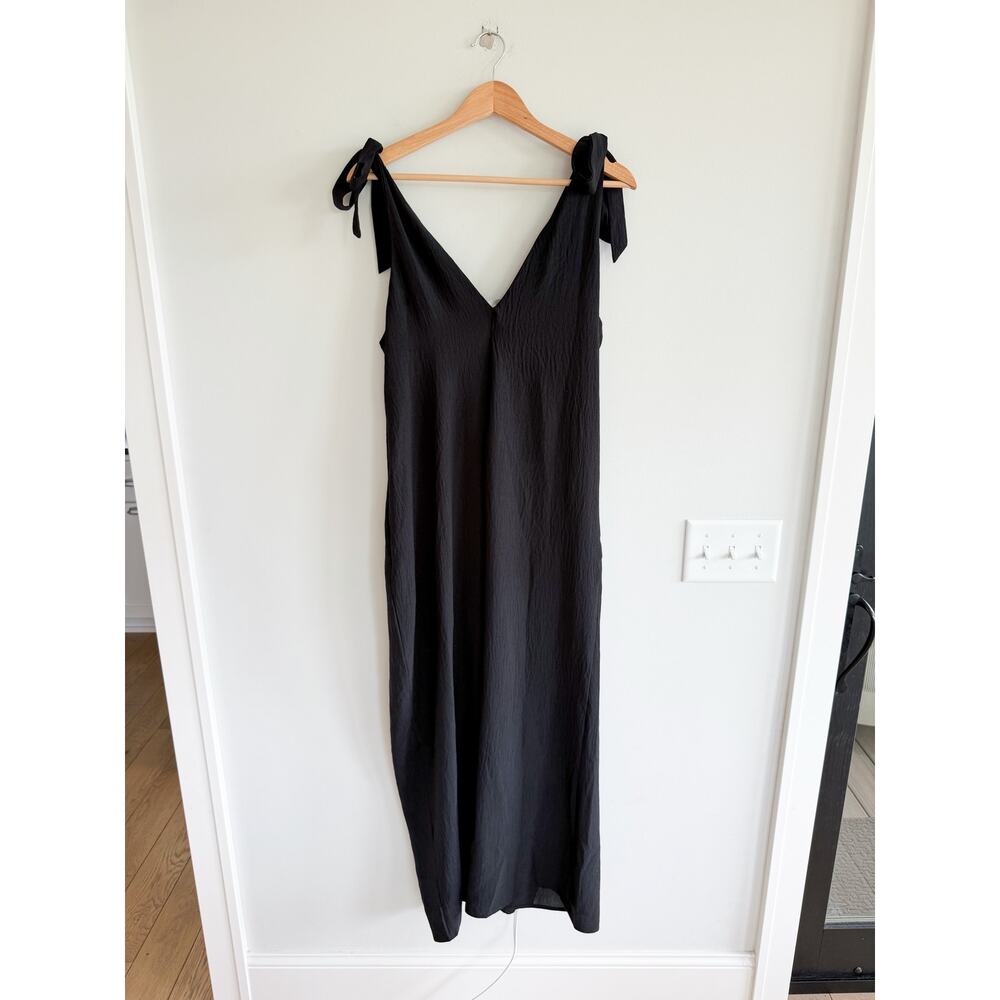 Whiteroom + Cactus Sardinia Sleeveless Tie Shoulder Strap Jumpsuit Black M NWT - Picture 4 of 8
